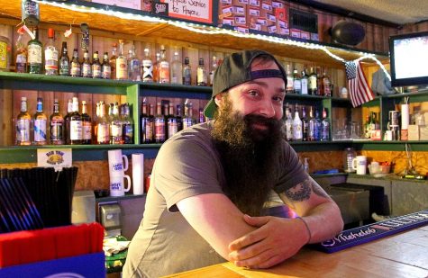 McCoy Nelson, the main bartender at the Salt Mine, graduated from Baker in 2006. Image by Chad Phillips.
