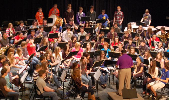 High school bands perform at festival