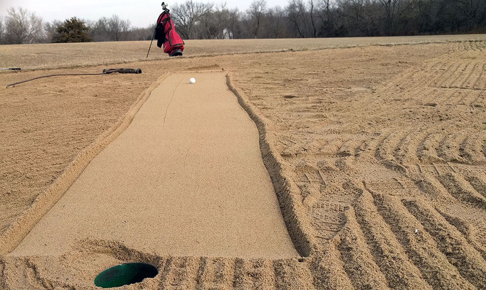 The Sands course offers unusual golf challenges