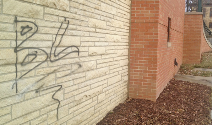 Collins Library, Boyd Center vandalized with graffiti