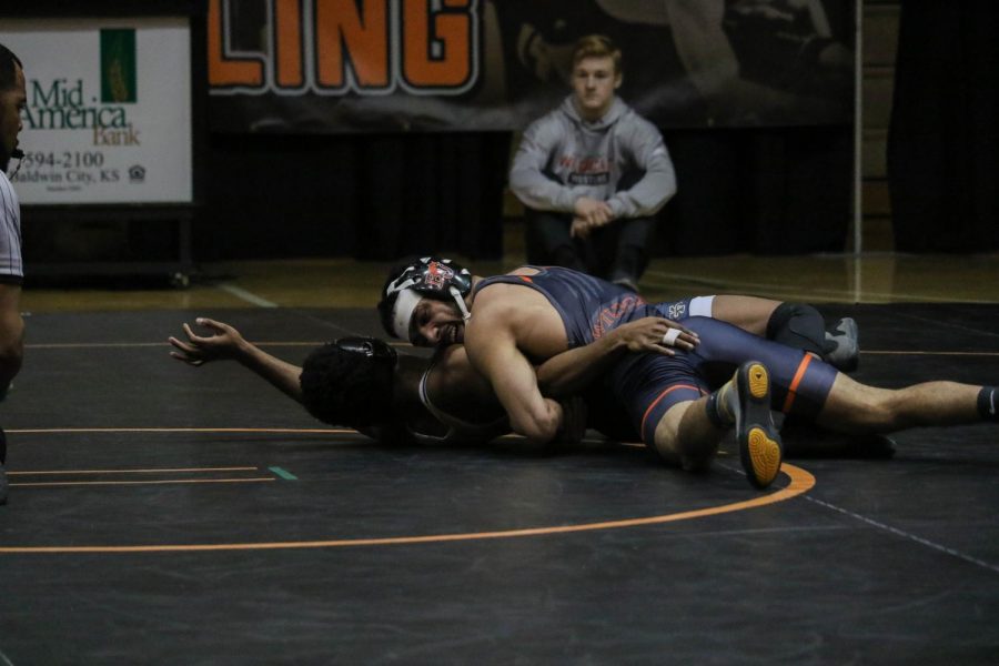 Emmanuel Browne started the No. 9 Wildcats off with a pin against William Penn in the 125-pound weight class. The pin earned 6 points for Baker. 