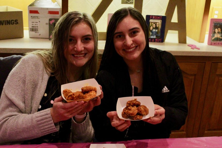 Zeta Tau Alpha hosted an event on Wednesday for their Think Pink Week. They welcomed the Baker University campus to come and enjoy Buffalo Wild Wings. 