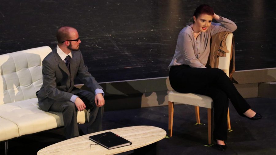 Sophomores Drew Cheek and Kenzie Kuhlmann star as Judge Brack and Hedda Gabler. The play will be performed 7:30 p.m. Nov. 7-9 and 2 p.m. on Nov. 11.