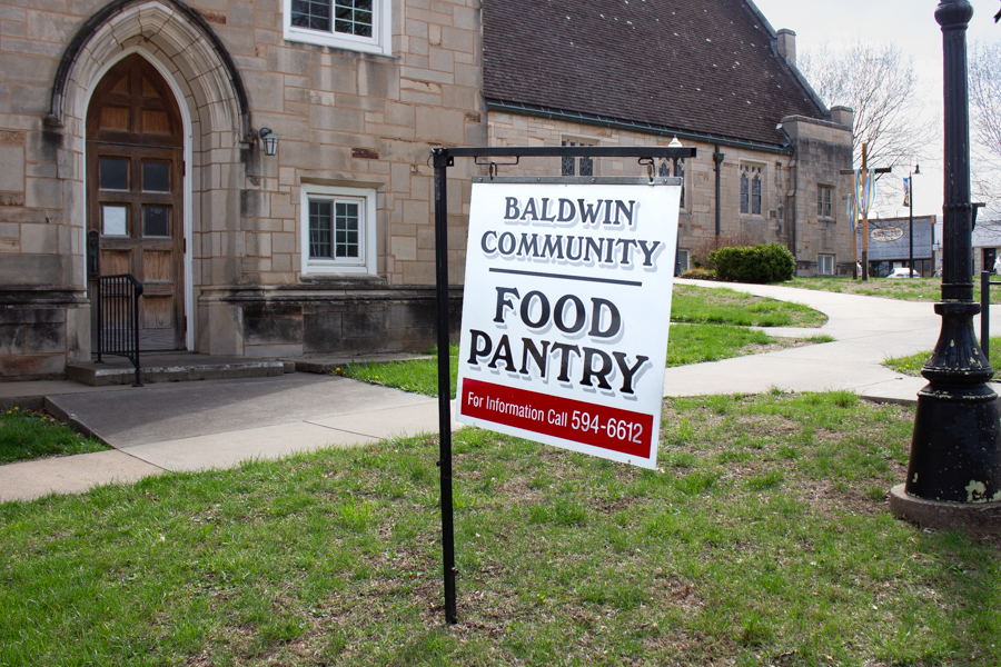 The Baker University community donated food and money to the Baldwin City Food Bank for Greek Week.