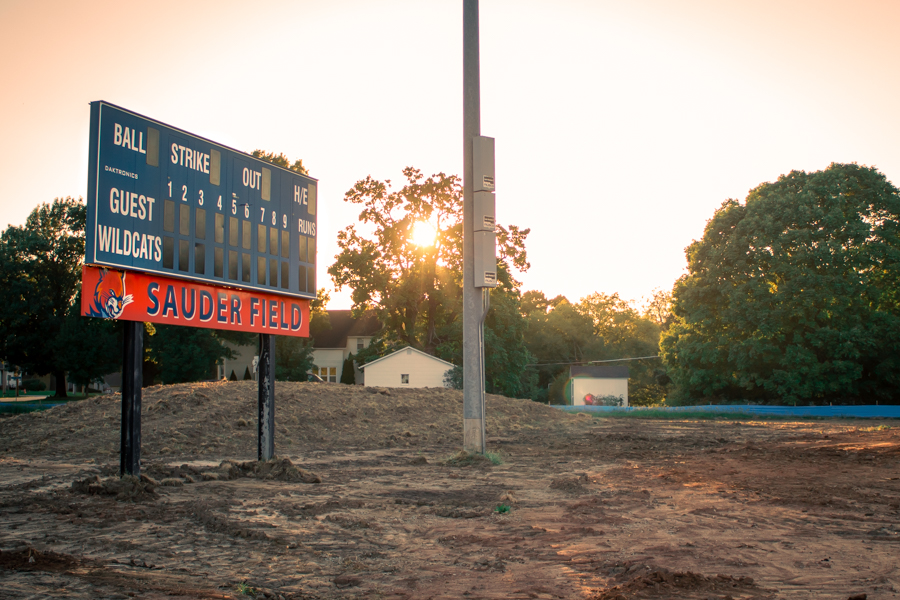 Baker University's baseball field, Sauder Field, is currently under renovation. There are plans to continue the renovations to the football, softball, and soccer fields  to create the Champions Sports Facility. 