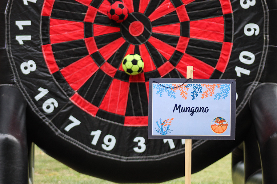 Mungano hosts foot darts to engage students during Baker Bash.