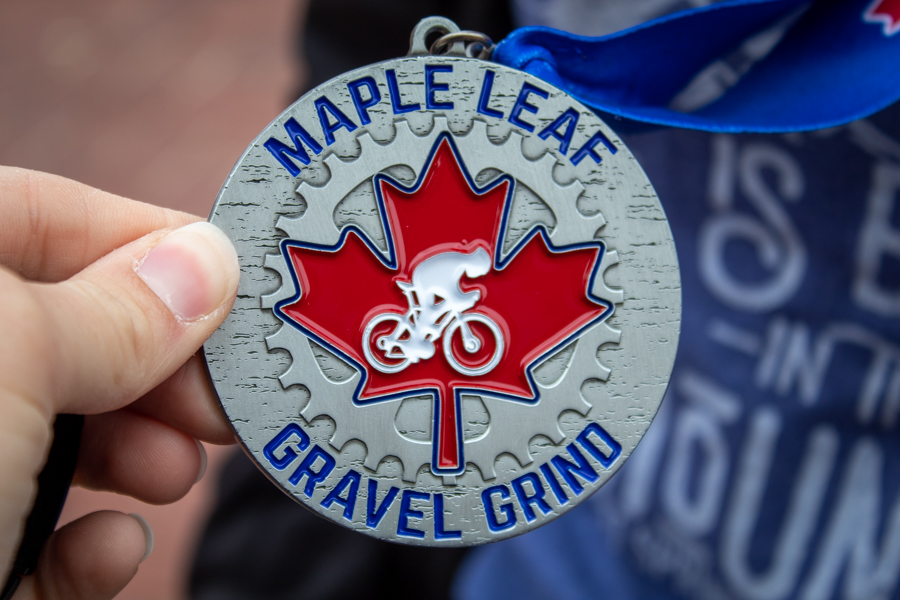 Each participant received a goody bag with a Maple Leaf Gravel Grind metal along with some other items from the events sponsors. 