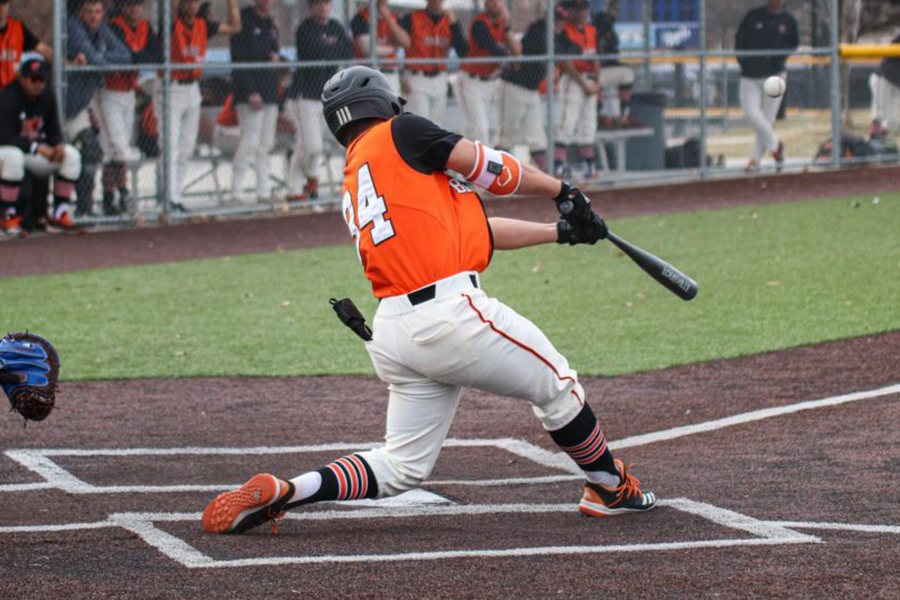 Baker+baseballs+season+officialy+began+on+Feb.+14+with+a+win+against+the+University+of+St.+Mary.+