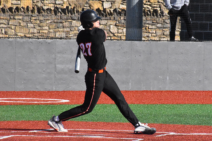 Junior Tucker Flory steps up to bat. The Wildcats next game is on Mar. 4 at Sauder Field, playing against Dakota State.