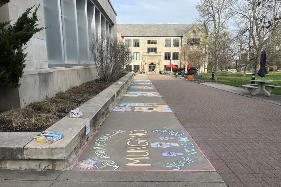 On April 8, Student Senate hosted chalk wars for student organizations to compete to win cash prizes. 