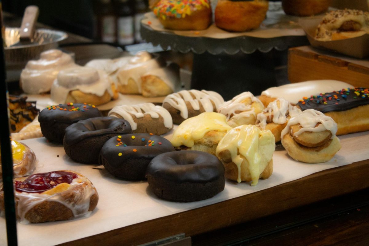 Fresh Homestead donuts for customers to pick from for their free donut. 