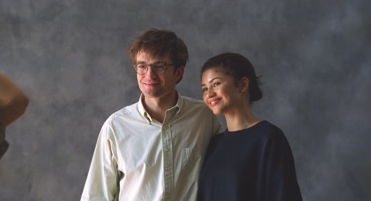 Robert Pattinson and Zendaya performing in "The Drama."